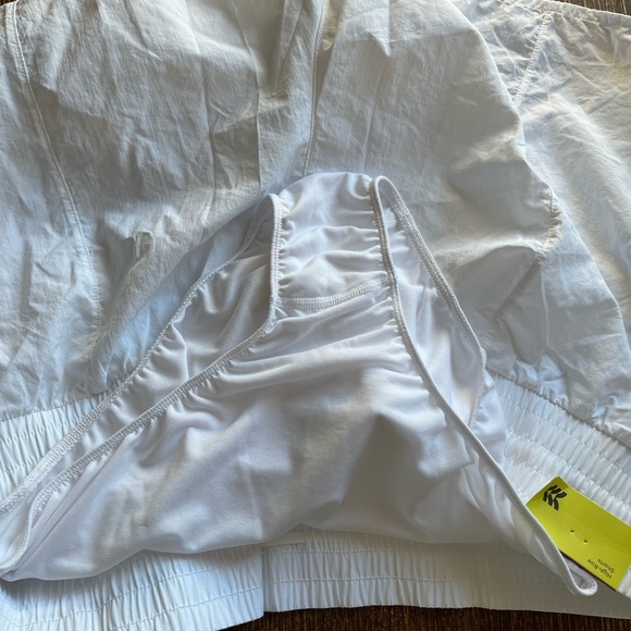 All In Motion HR Crinkle Shorts White with Pockets Lined XXL UPF 50+ Activewear - Picture 2 of 6